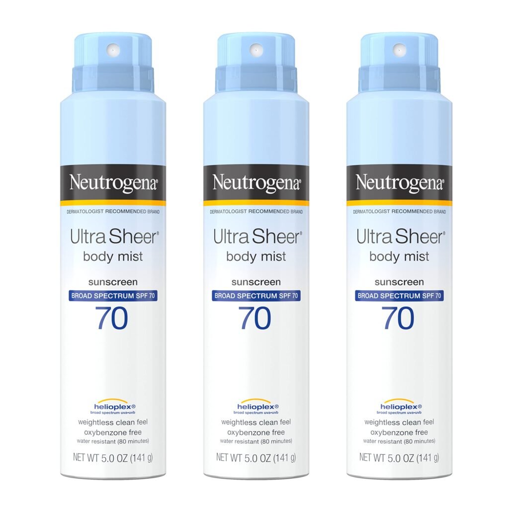 Neutrogena Sunscreen Spray, Ultra Sheer Body Mist,