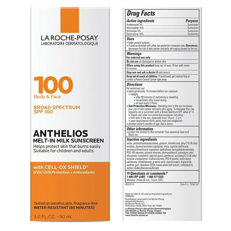 La Roche-Posay Anthelios Melt-In Milk Sunscreen SPF 100 